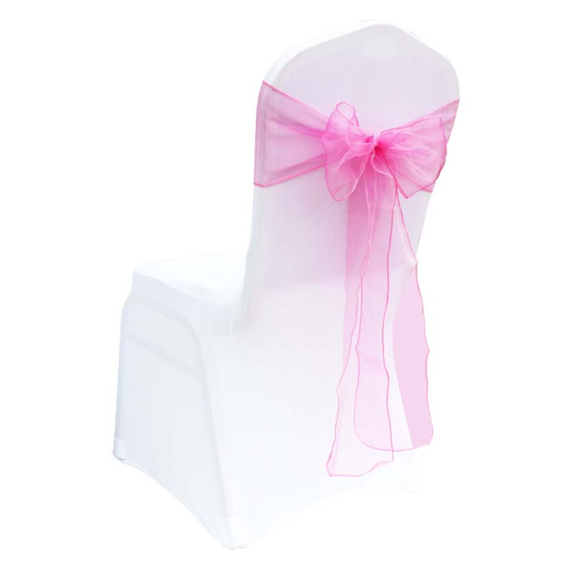 Chair Sash Organza - 25 조각 18x275cm 웨딩 Organza 의자