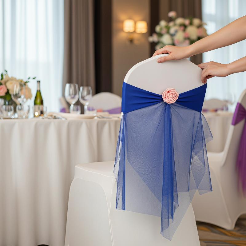 오간자 의자 장식 1개, 꽃무늬 스판덱스 오간자 의자  - Chair Sash Organza 리뷰 및 가격
