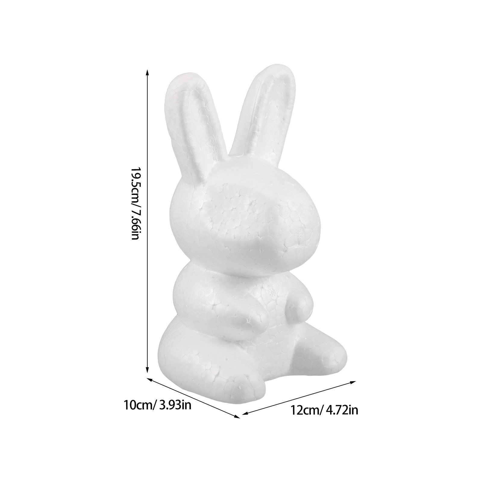 3Pcs 거품 토끼 장식 흰색 빈 공예 조각 부활절 결 - Wedding Event Supply 리뷰 및 가격
