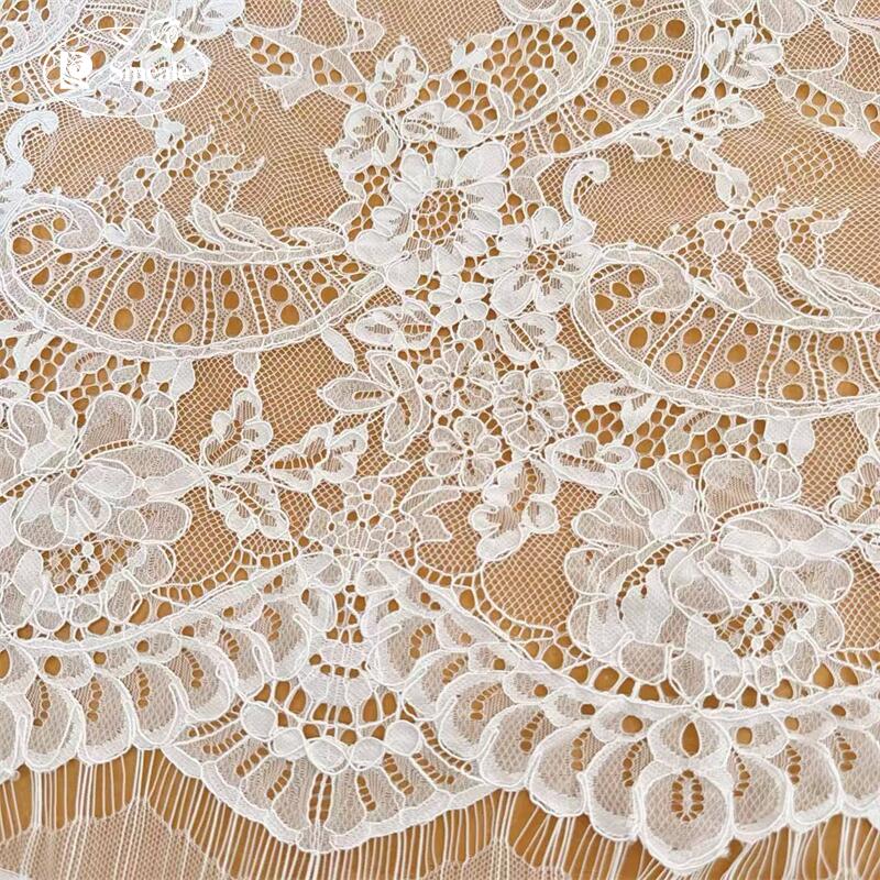 3미터. 수제 테두리 자수 레이스 원단, 신부 웨딩드레 - Wedding Dress Supply 리뷰 및 가격