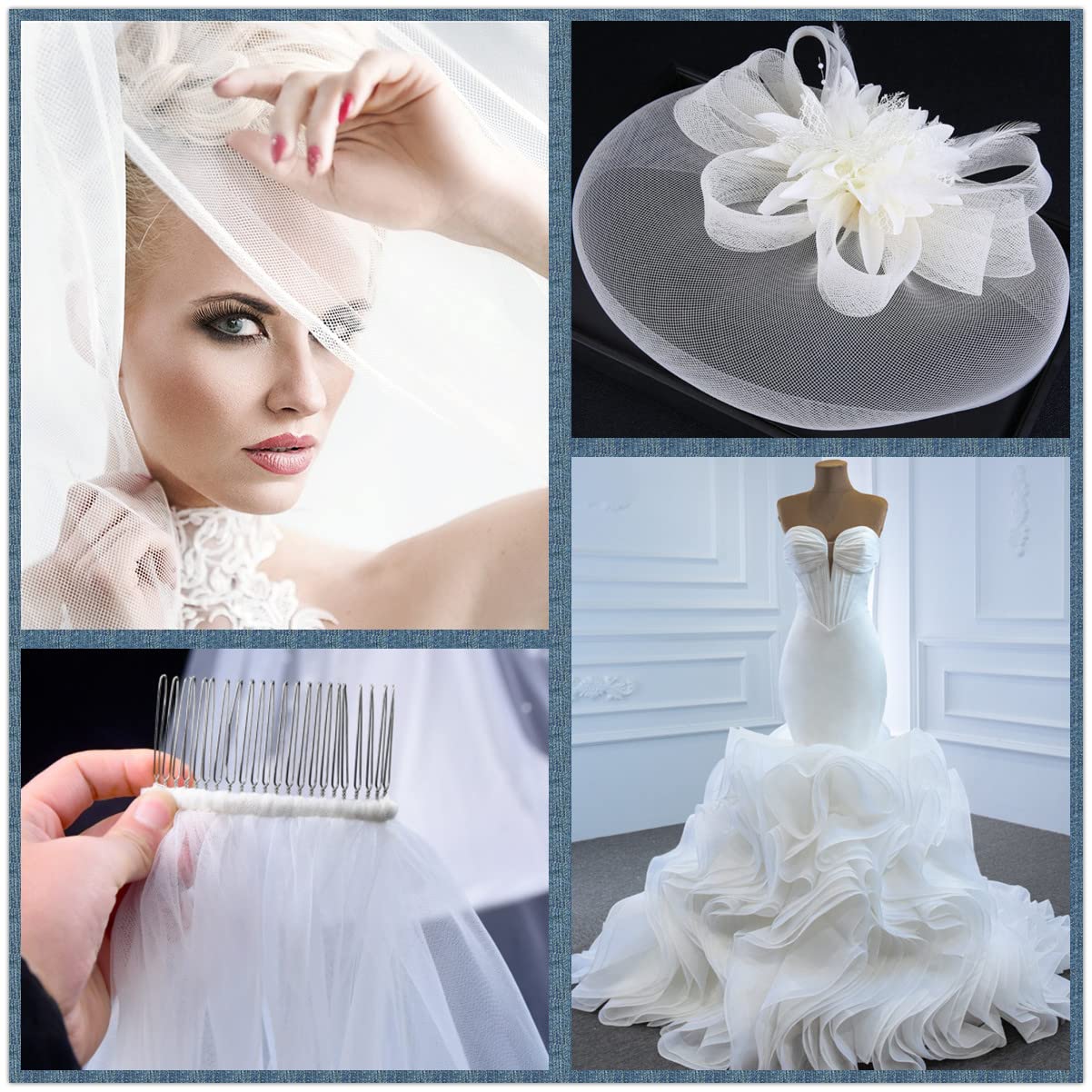 딱딱한 폴리에스터 말털 끈 50야드 드레스 쉐이핑 보닝 - Wedding Dress Supply 리뷰 및 가격