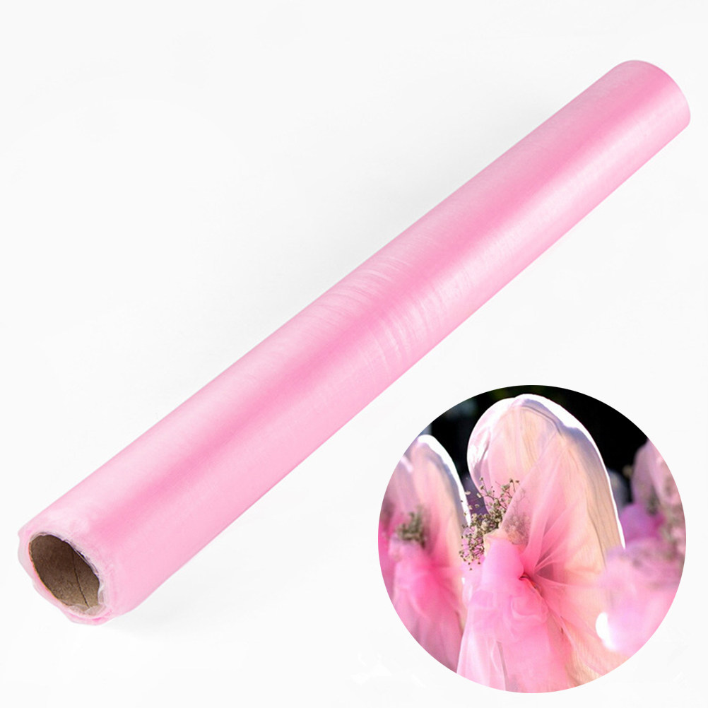 900M 오간자 롤 원단 연분홍색 웨딩 파티 장식 의자 - Chair Sash Organza 리뷰 및 가격