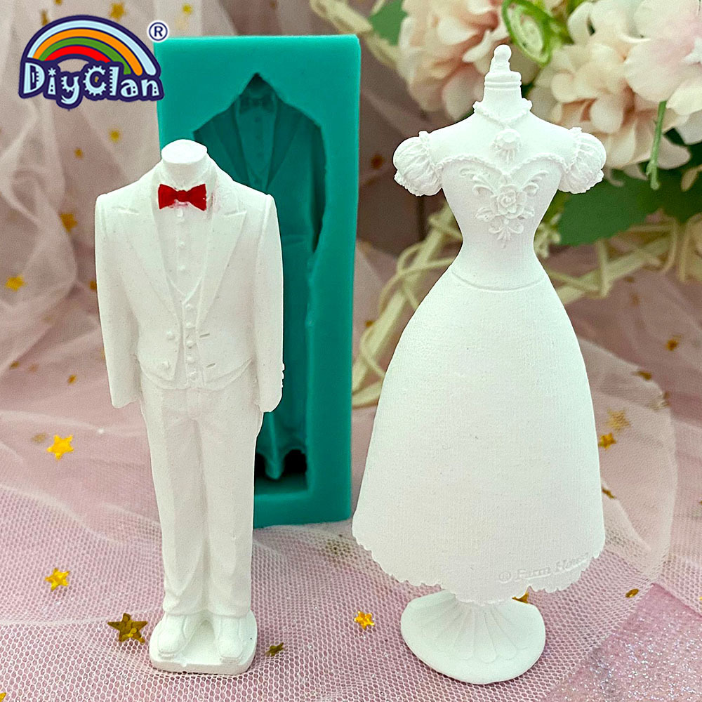 결혼식 장식 실리콘 몰드 웨딩 드레스 퐁당 케이크 장식 - Wedding Dress Supply 리뷰 및 가격